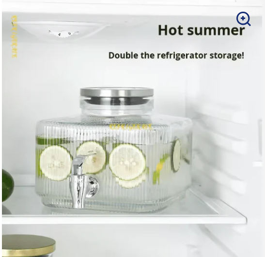 Glass Water Server with Stand