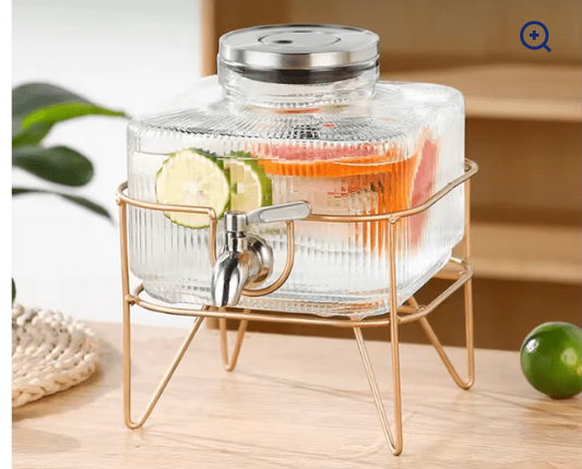 Glass Water Server with Stand